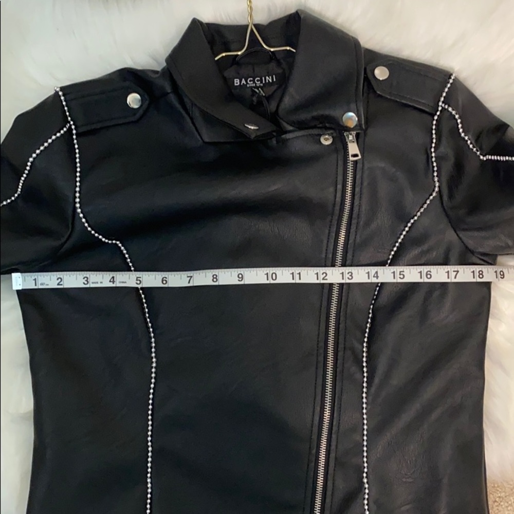 BACCINI FAUX LEATHER JACKET size S NWT - Picture 13 of 15